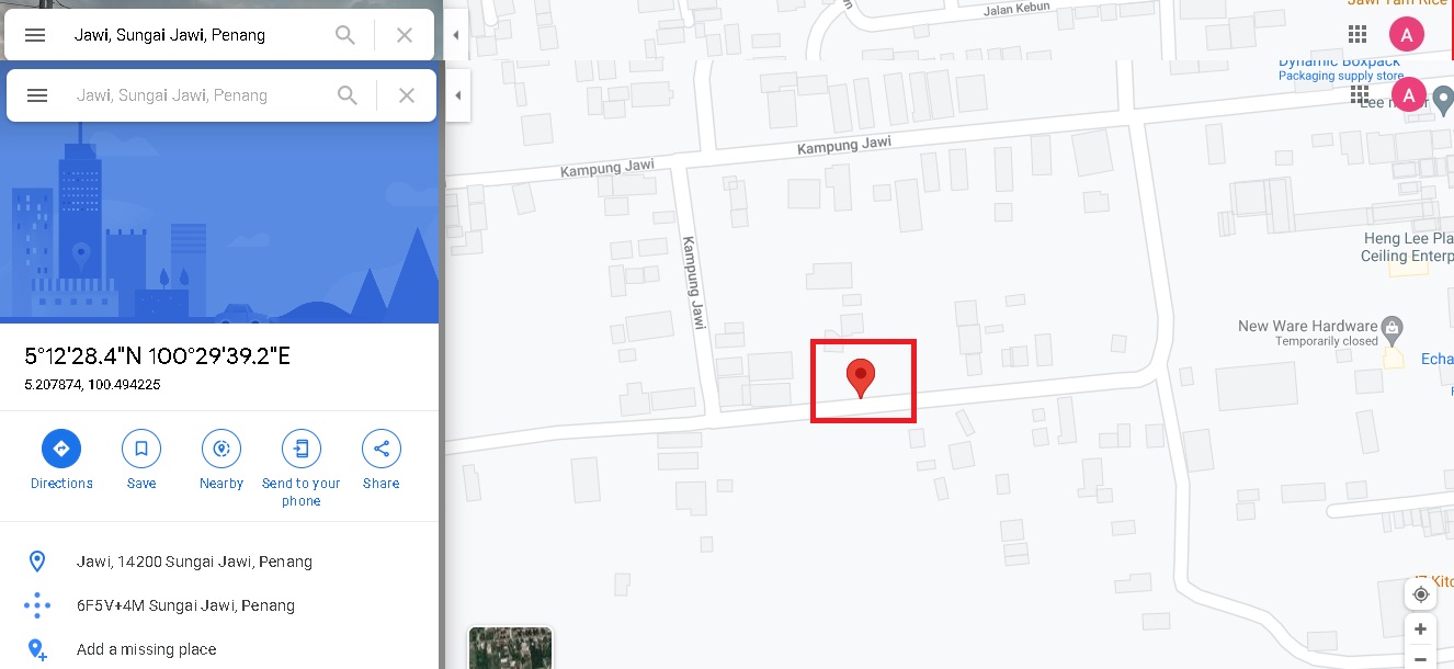 How to pinpoint my location URL using Google map? AMT Trading